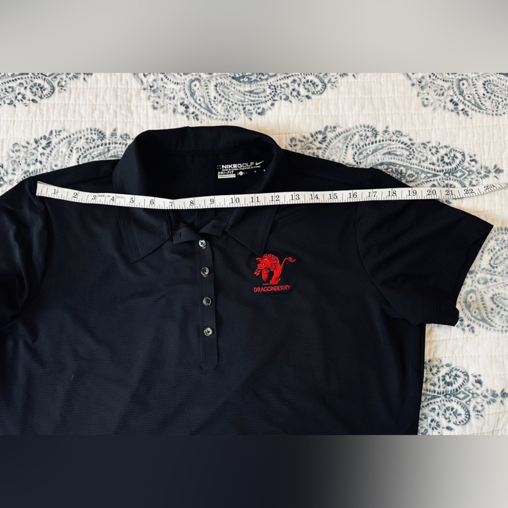 Nike Golf Women's Large Black Dri-FIT Polo Shirt Dragonberry Embroidered - Picture 7 of 10